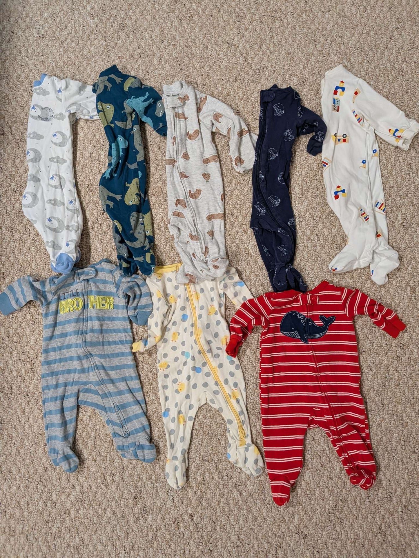 Baby Boy 0-3 month pajama Bundle, Kids 3 Month (0-3M)