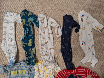 Baby Boy 0-3 month pajama Bundle, Kids 3 Month (0-3M)