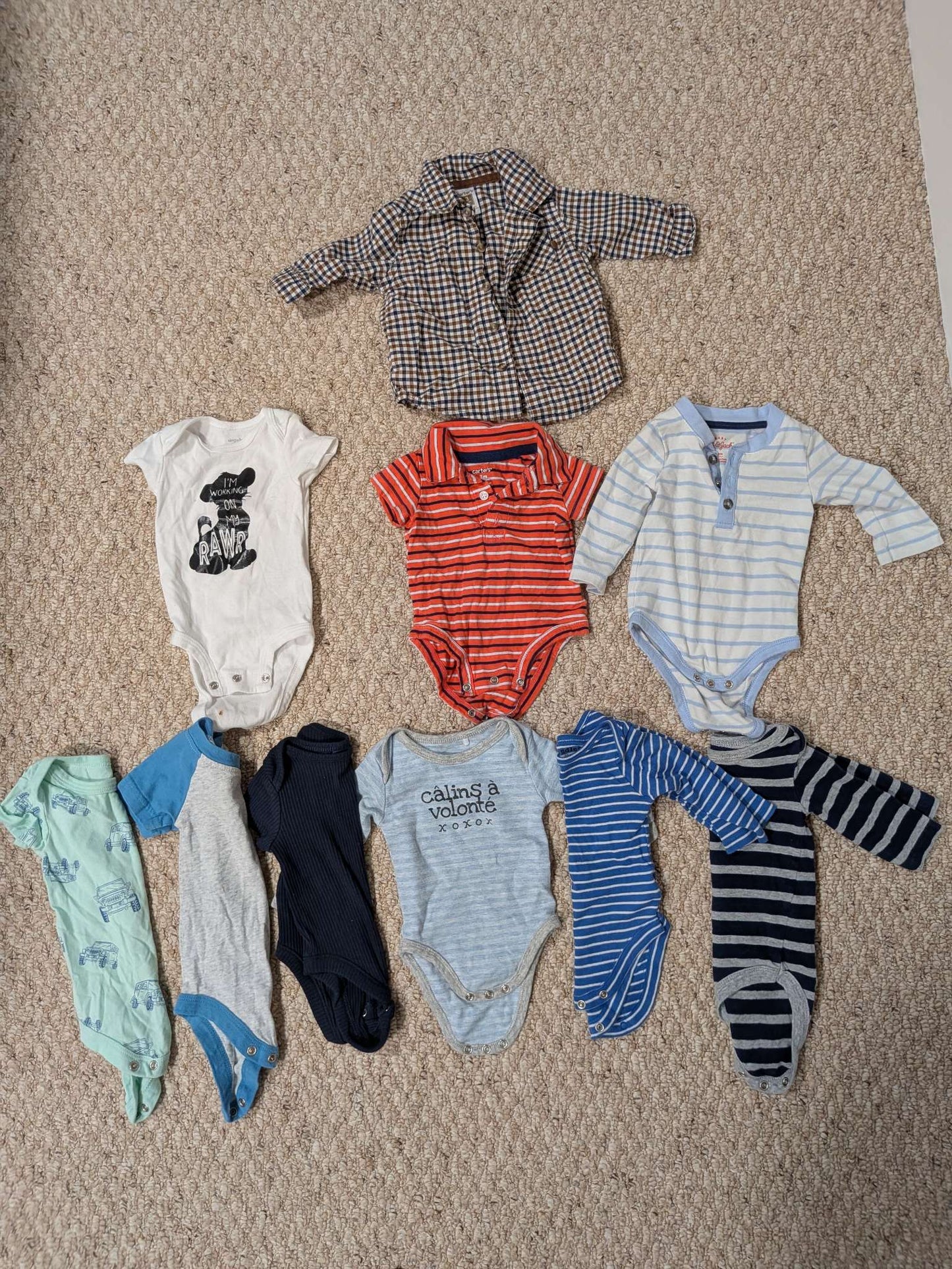 Baby Boy 0-3 month Onsies , Kids 3 Month (0-3M)