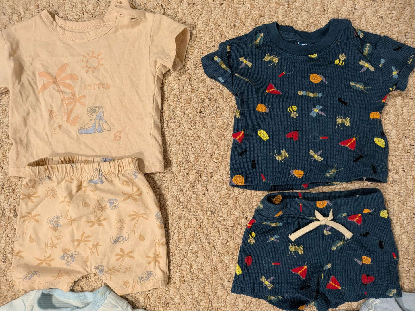 Baby Boy matching short sets and rompers, Kids 3 Month (0-3M)