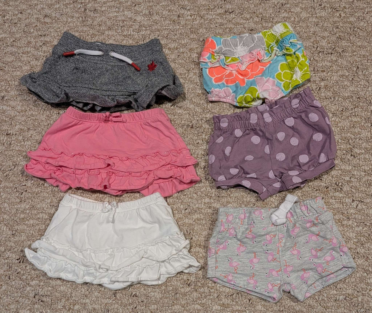 Baby Summer shorts and Skirts, Kids 3 Month (0-3M)