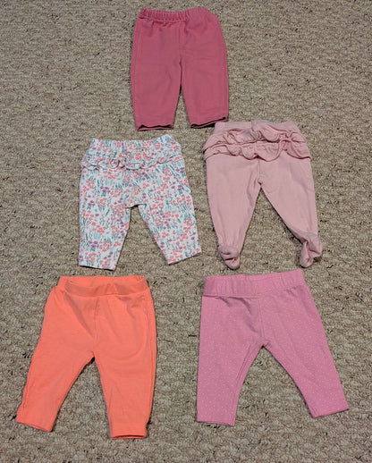 Baby Girl Pants and Tops Lot , Kids 3 Month (0-3M)