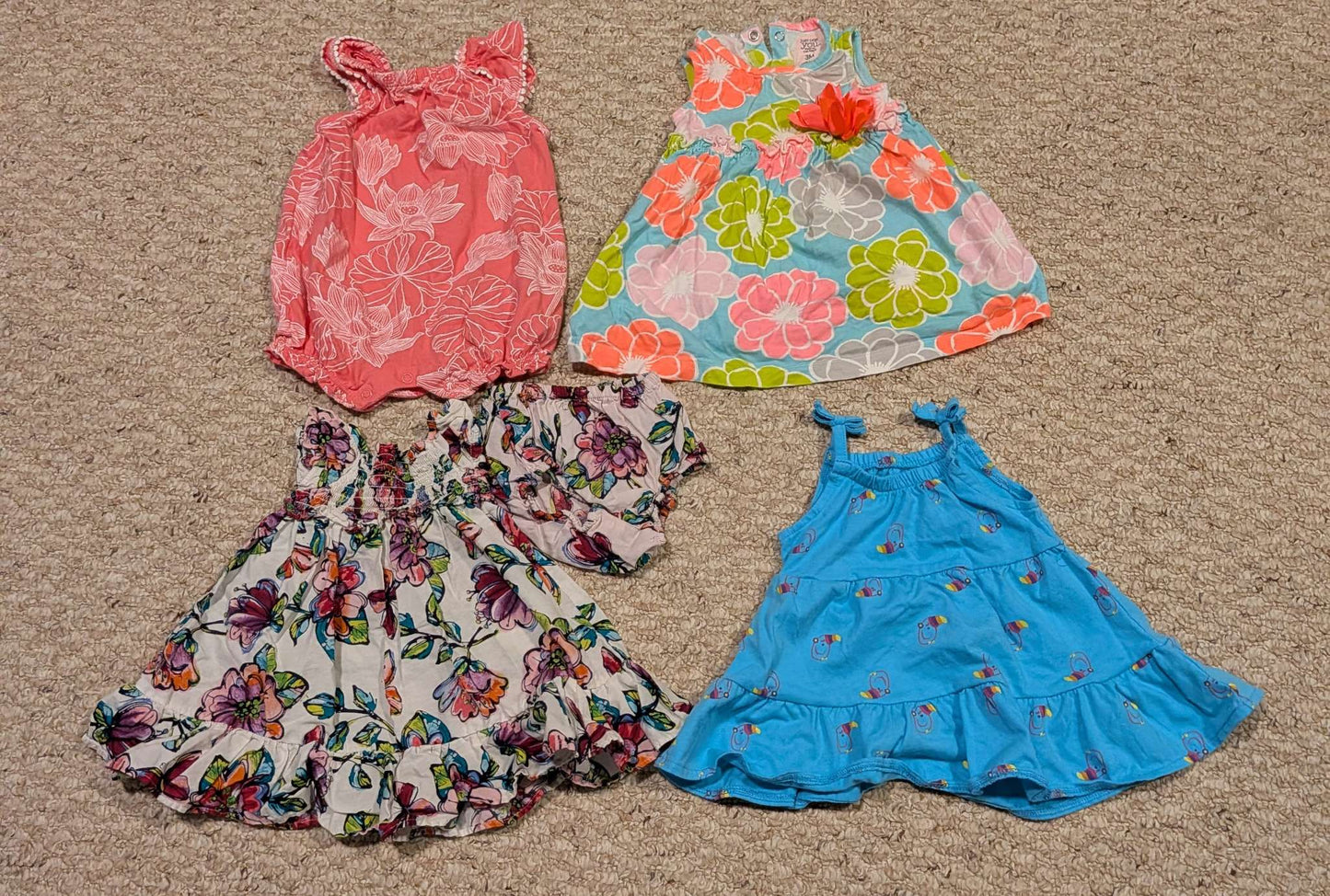 Baby Girl Summer Dresses and Romper , Kids 3 Month (0-3M)