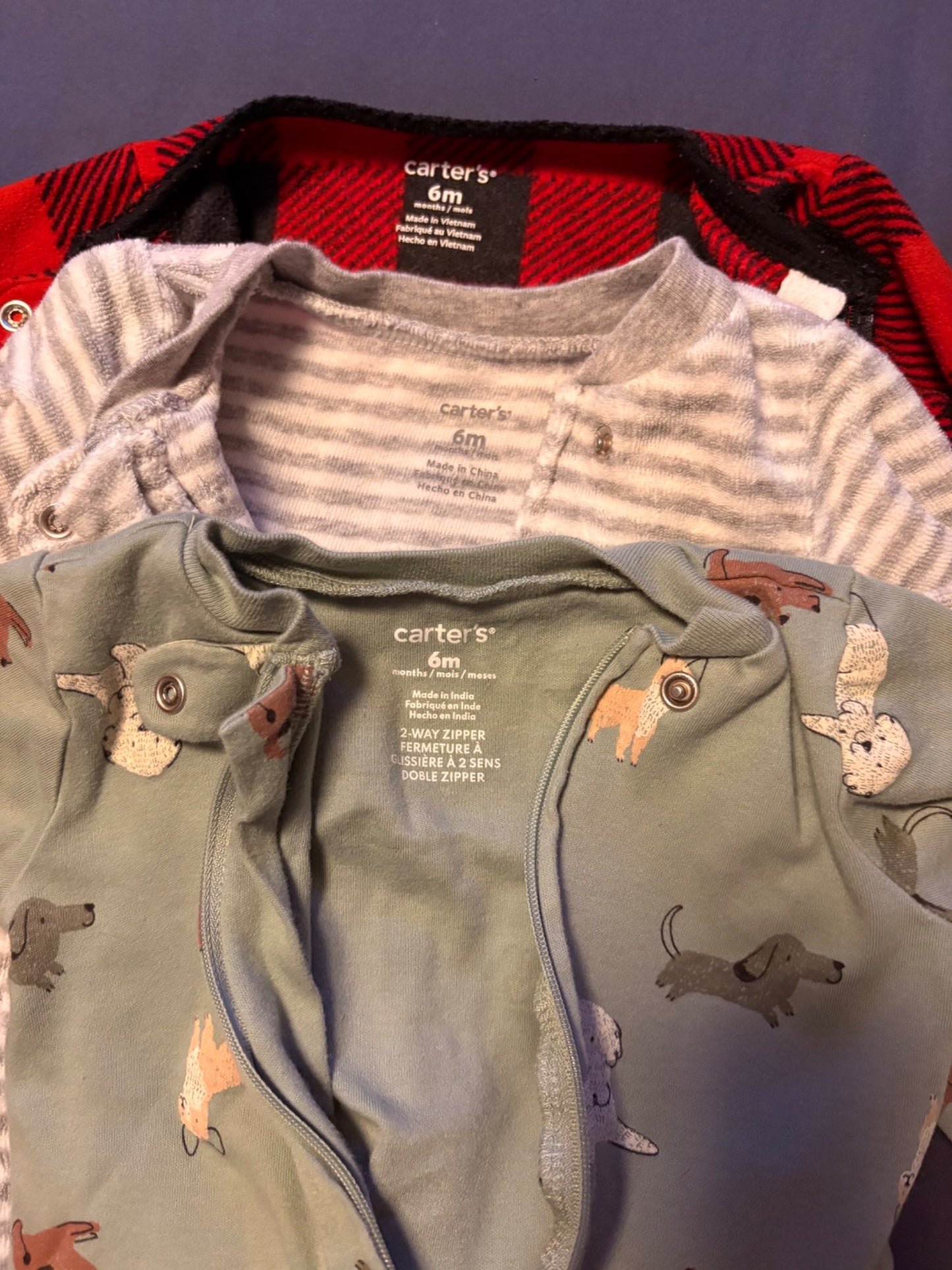 Baby sleepers with zippers (6 months), Kids 6 Month (3-6M)