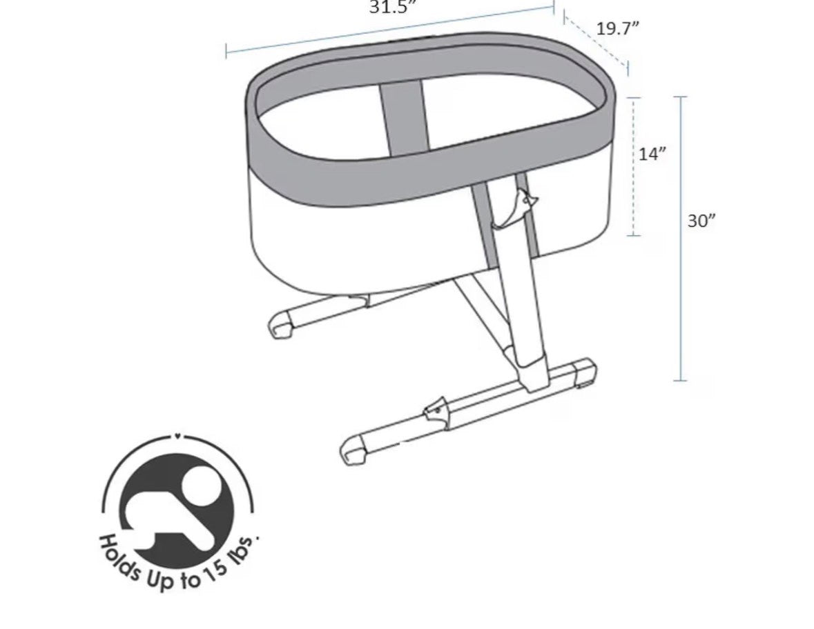Simmons Kids Oval City Sleeper Bedside Bassinet
