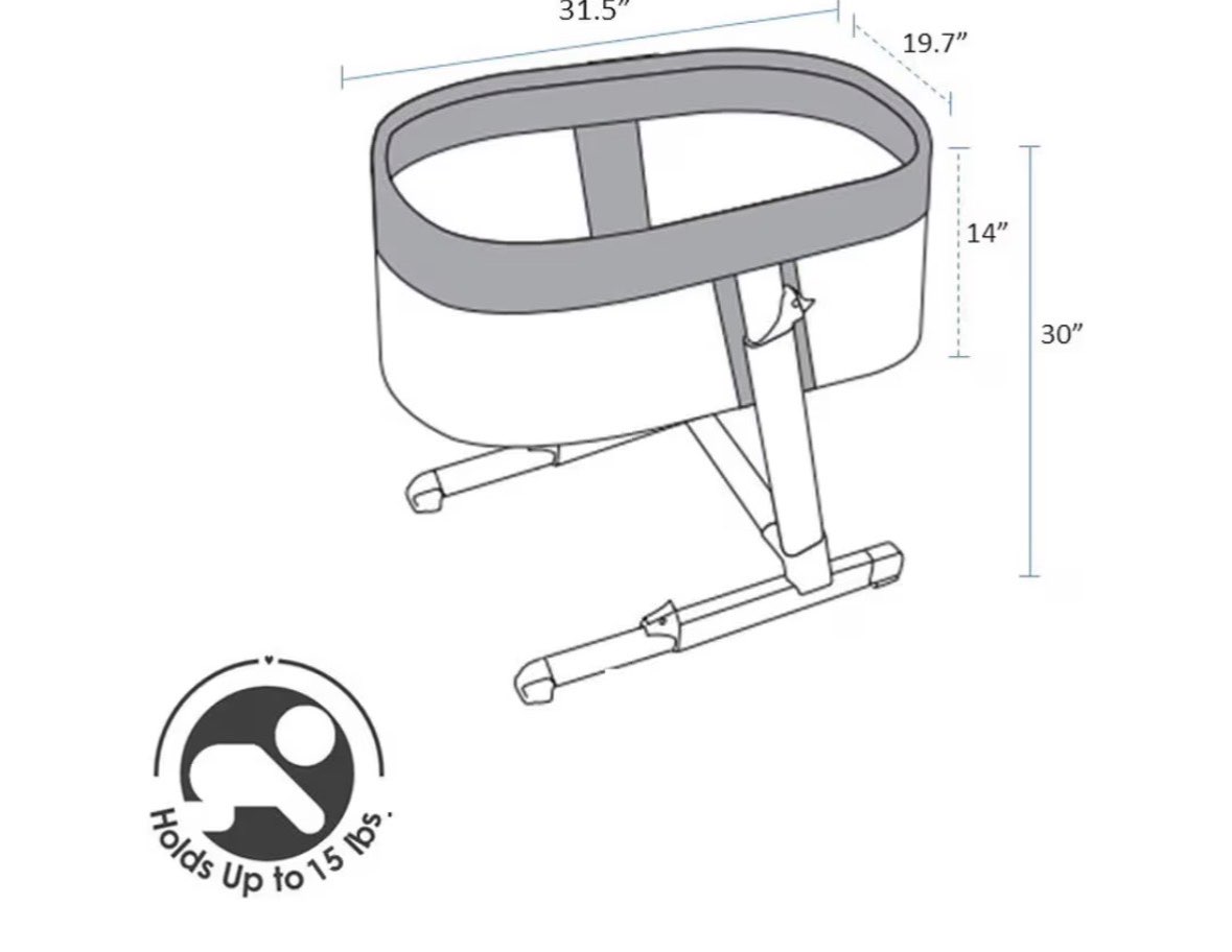 Simmons Kids Oval City Sleeper Bedside Bassinet