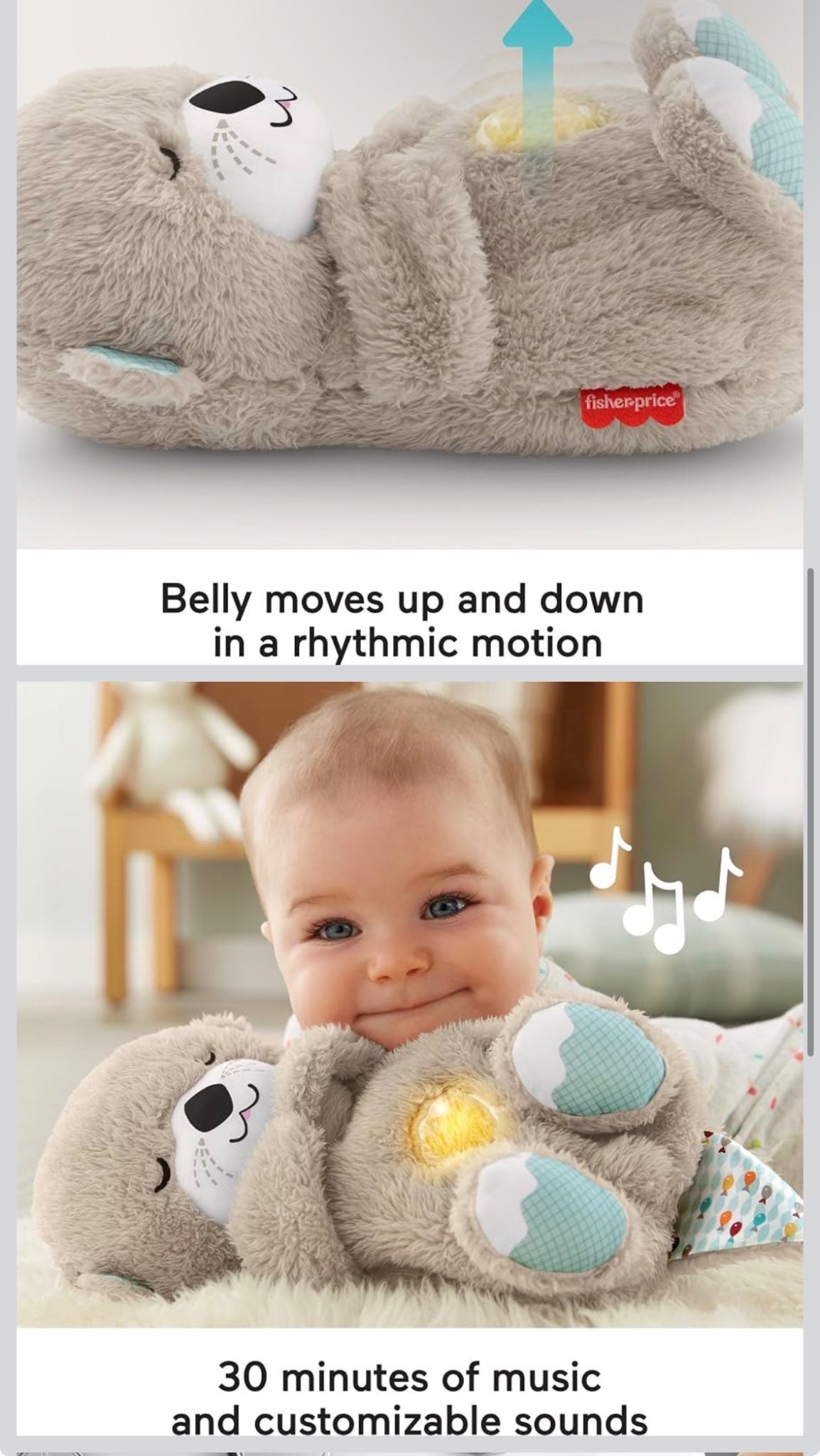 Fisher Price Soothe n Snuggle Otter baby toy
