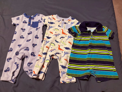 Baby rumpers and footless sleepers