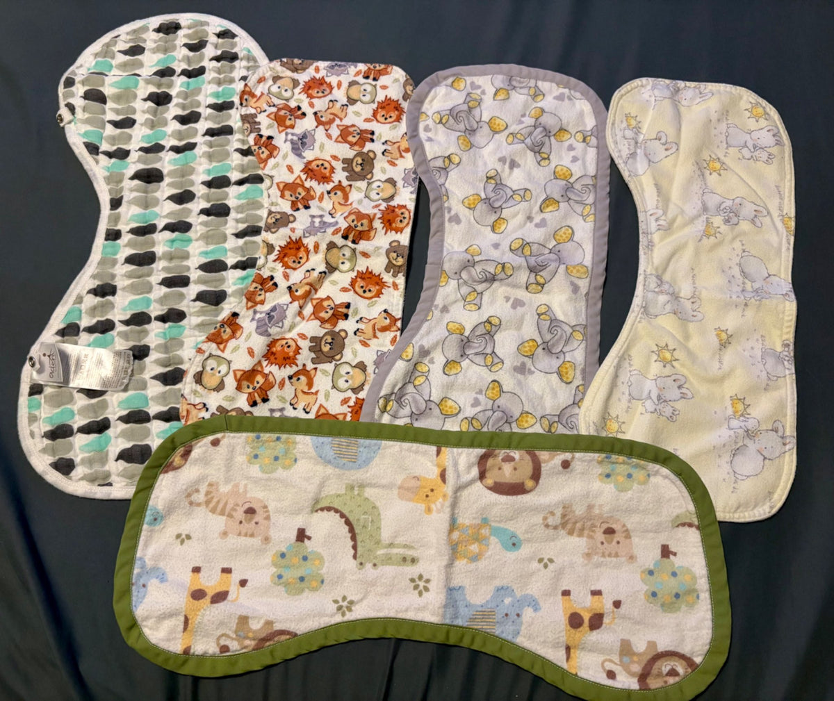 7 baby burp cloths