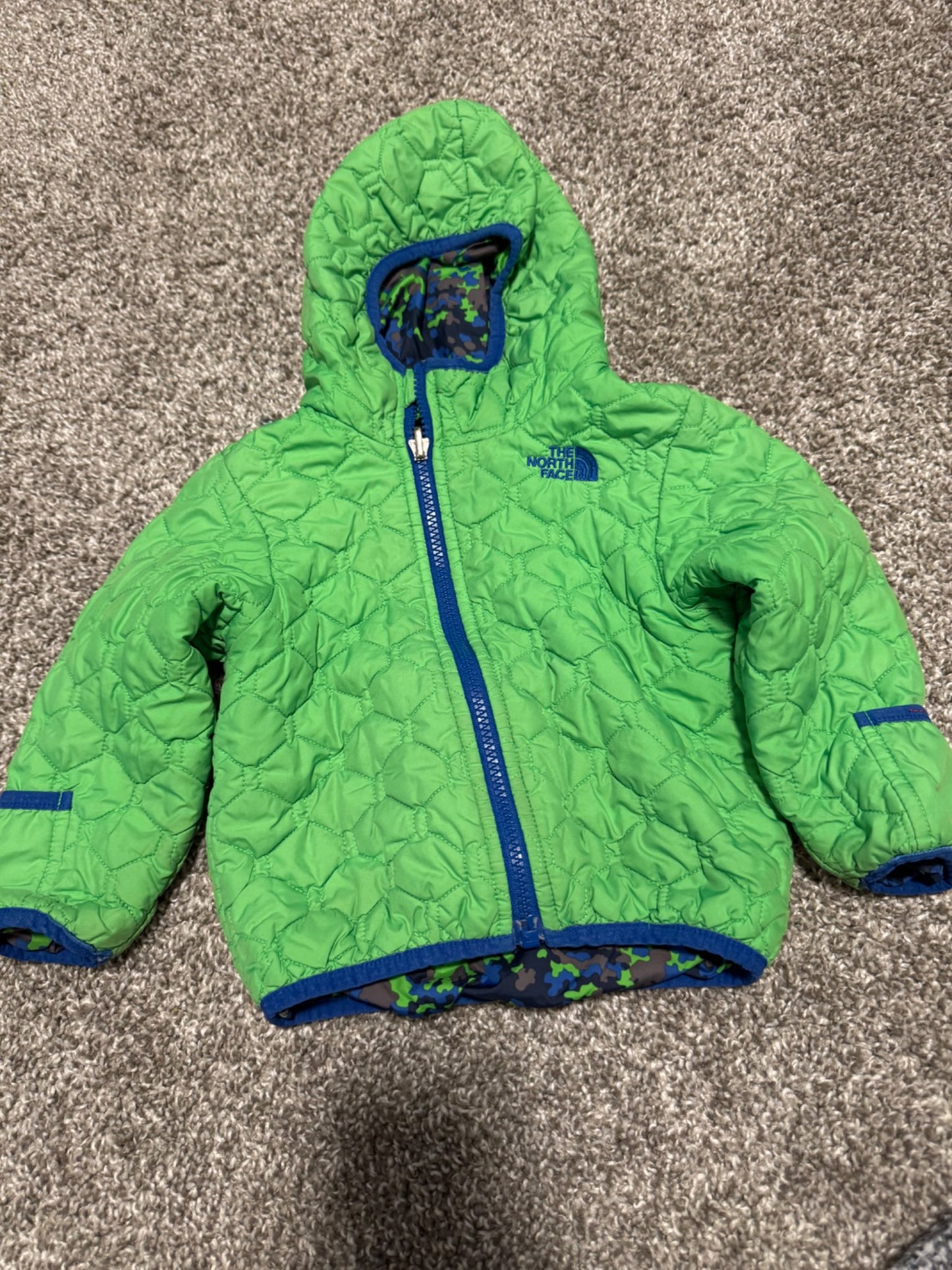 Green TNF jacket, Kids 18 Month (12-18M)