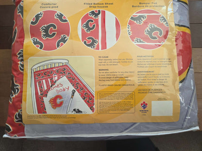 Calgary Flames crib bedding set- 3 piece