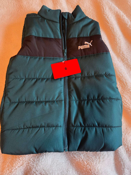 PUMA puffer vest- size 6, Kids 6/6X