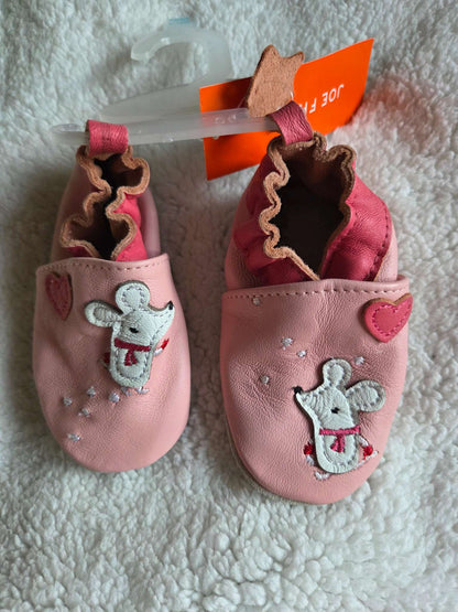 Leather baby first walking soft-sole shoes, Shoes 6 (Walkers:12-24 mth)