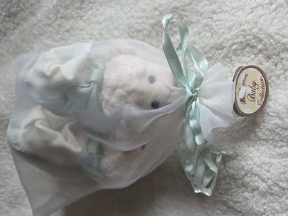 Bearington Baby Collection plush lamb slippers with bag, Shoes 2 (Baby: 0-12 mth)