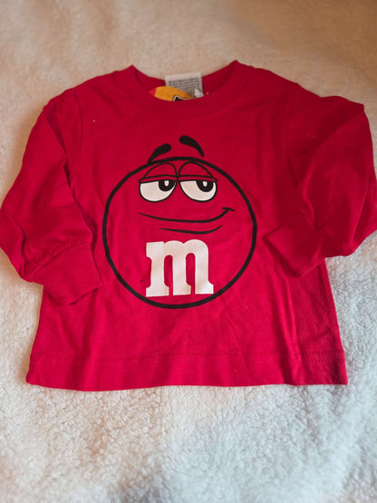 M&M t-shirt- size 2, Kids 2T