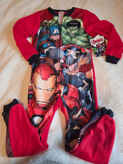 Marvel Avengers fleecy sleeper- size 5, Kids 5/5T