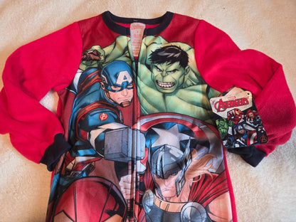 Marvel Avengers fleecy sleeper- size 5, Kids 5/5T