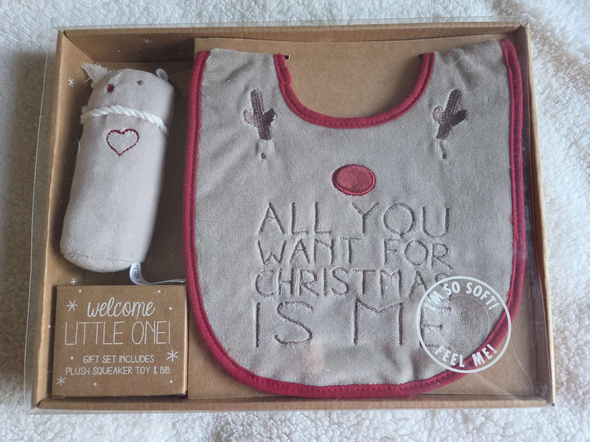 Christmas bib set- 2 pc