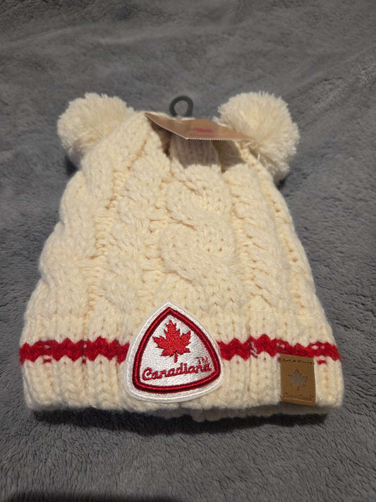 Canadiana cable knit toque- size 12-24 months
