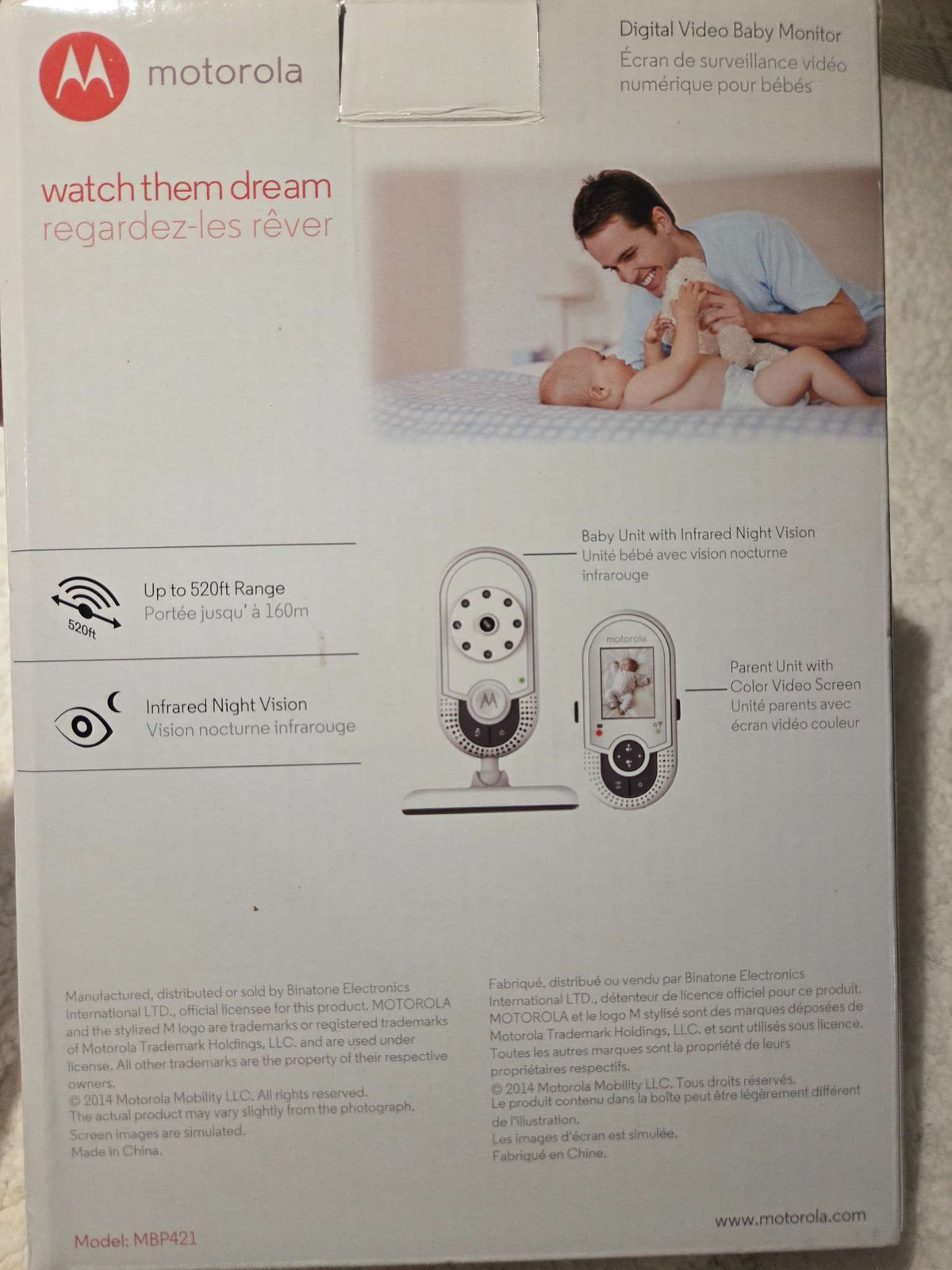 Motorola digital video baby monitor