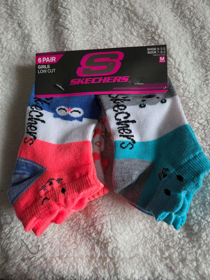 Skechers 6 pair socks- various colors