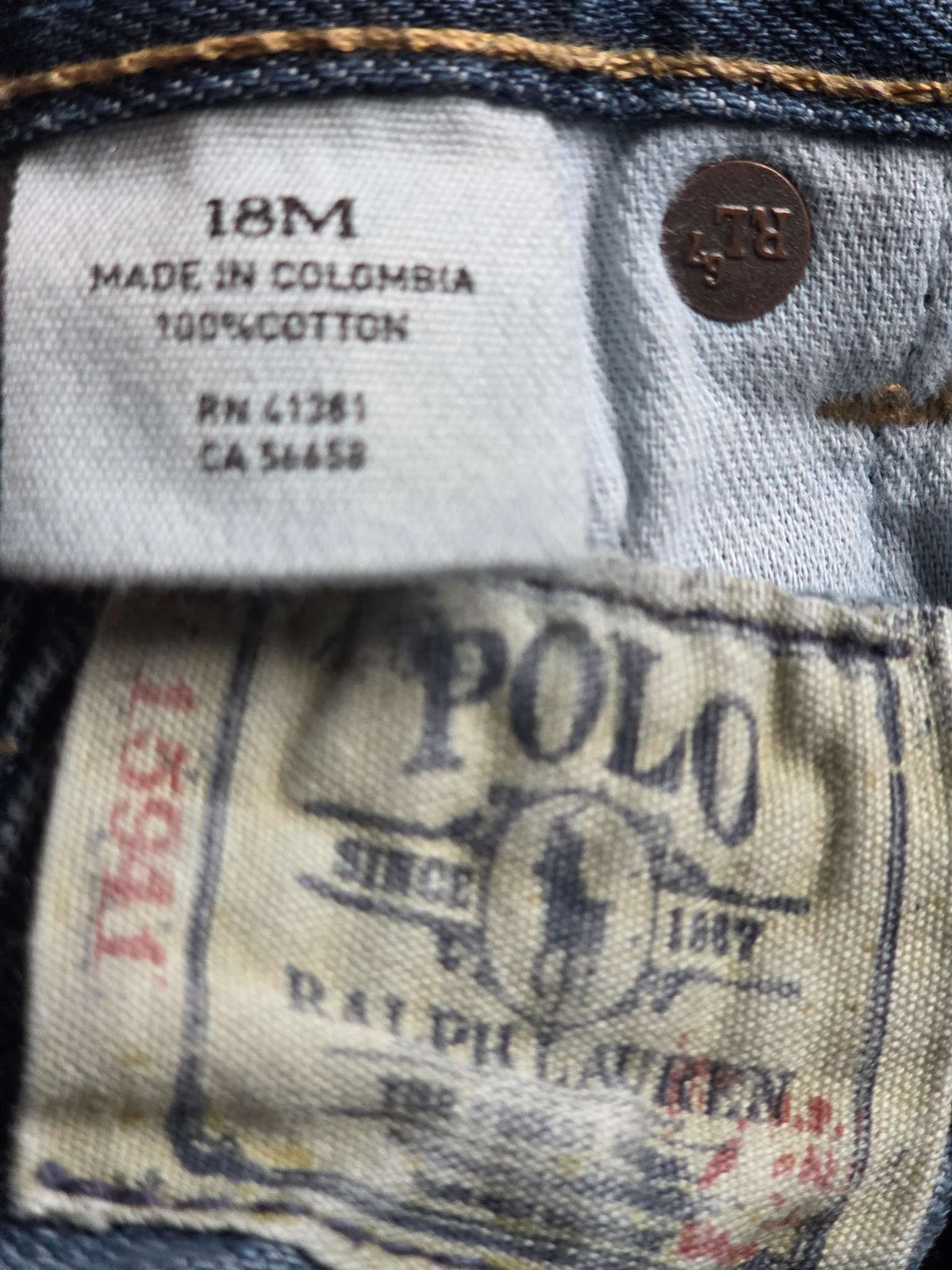 Polo Ralph Lauren jeans- size 18 months, Kids 18 Month (12-18M)