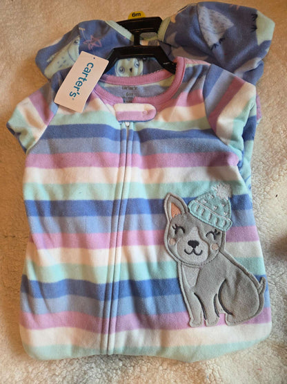 Carter's 2 piece fleecy pajama set- size 6 months, Kids 6 Month (3-6M)