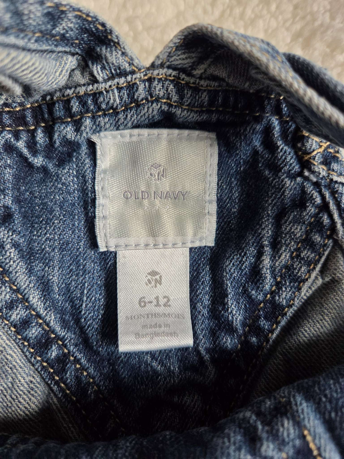 Old Navy denim overalls- size 6-12 months, Kids 9 Month (6-9M)