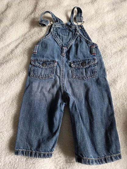 Old Navy denim overalls- size 6-12 months, Kids 9 Month (6-9M)