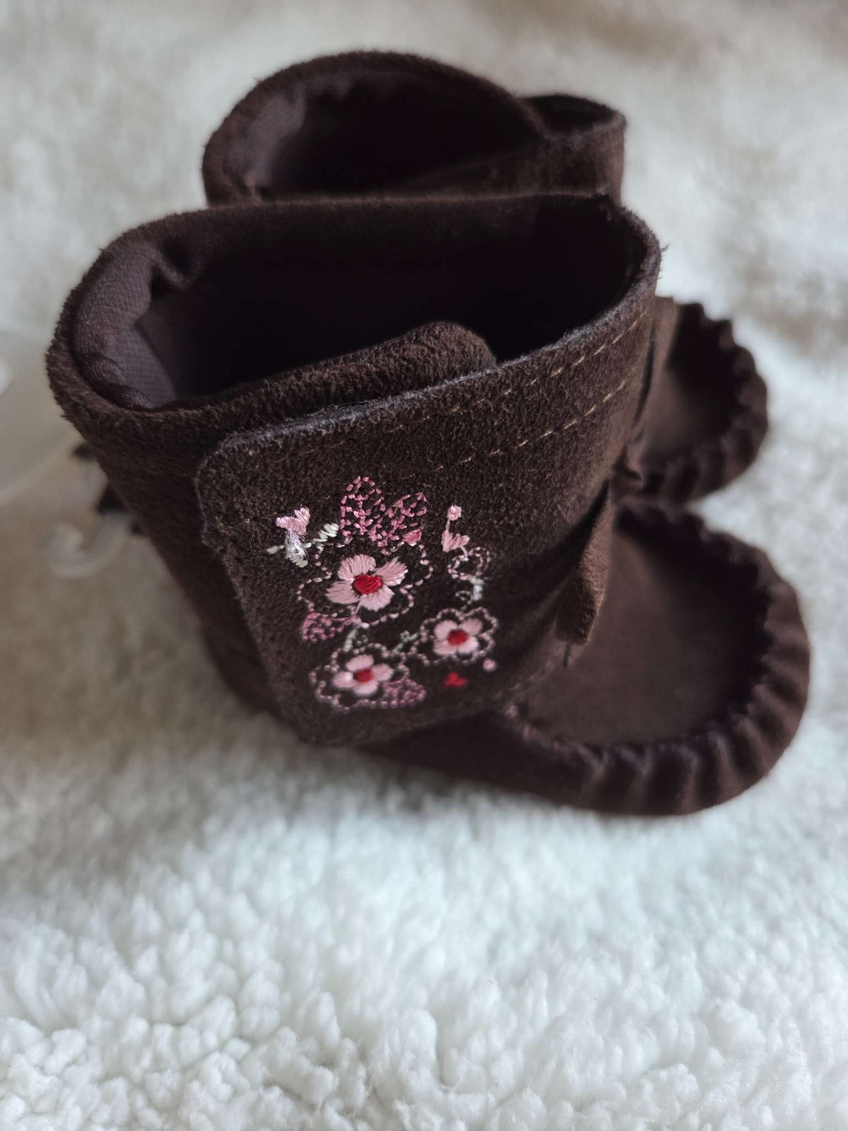 Infant moccasin booties- size 2, Shoes 2 (Baby: 0-12 mth)