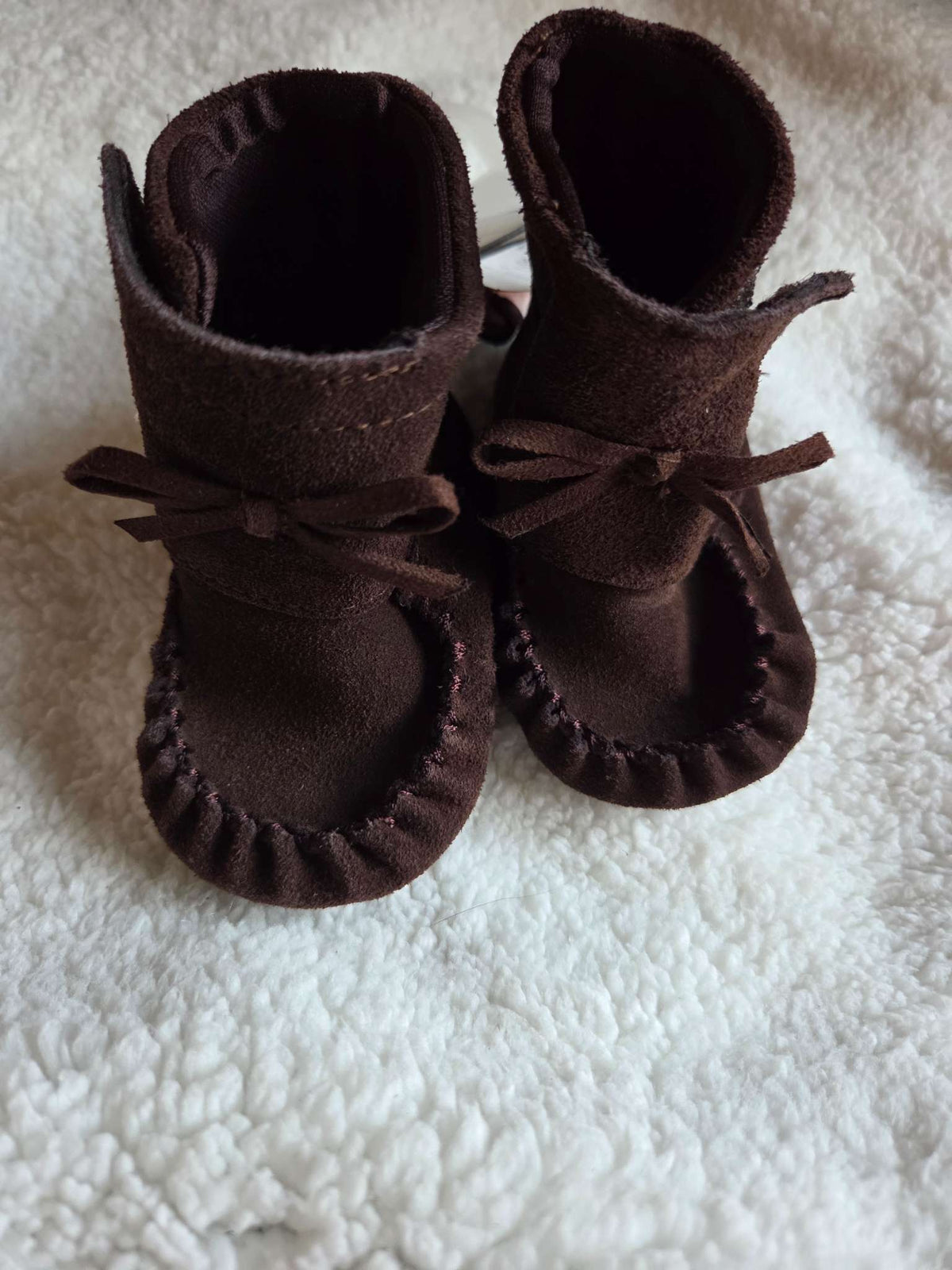 Infant moccasin booties- size 2, Shoes 2 (Baby: 0-12 mth)