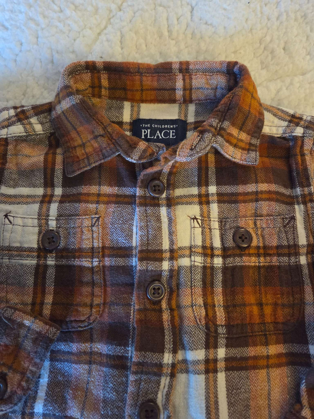 Plaid flannel long sleeve shirt- size 2, Kids 2T