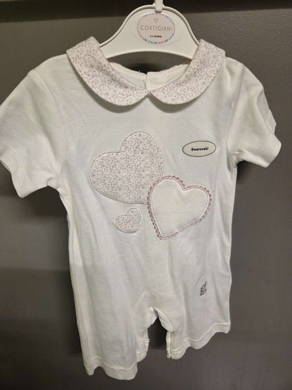 Cortigiani romper with Swarovski crystals, Kids 3 Month (0-3M)