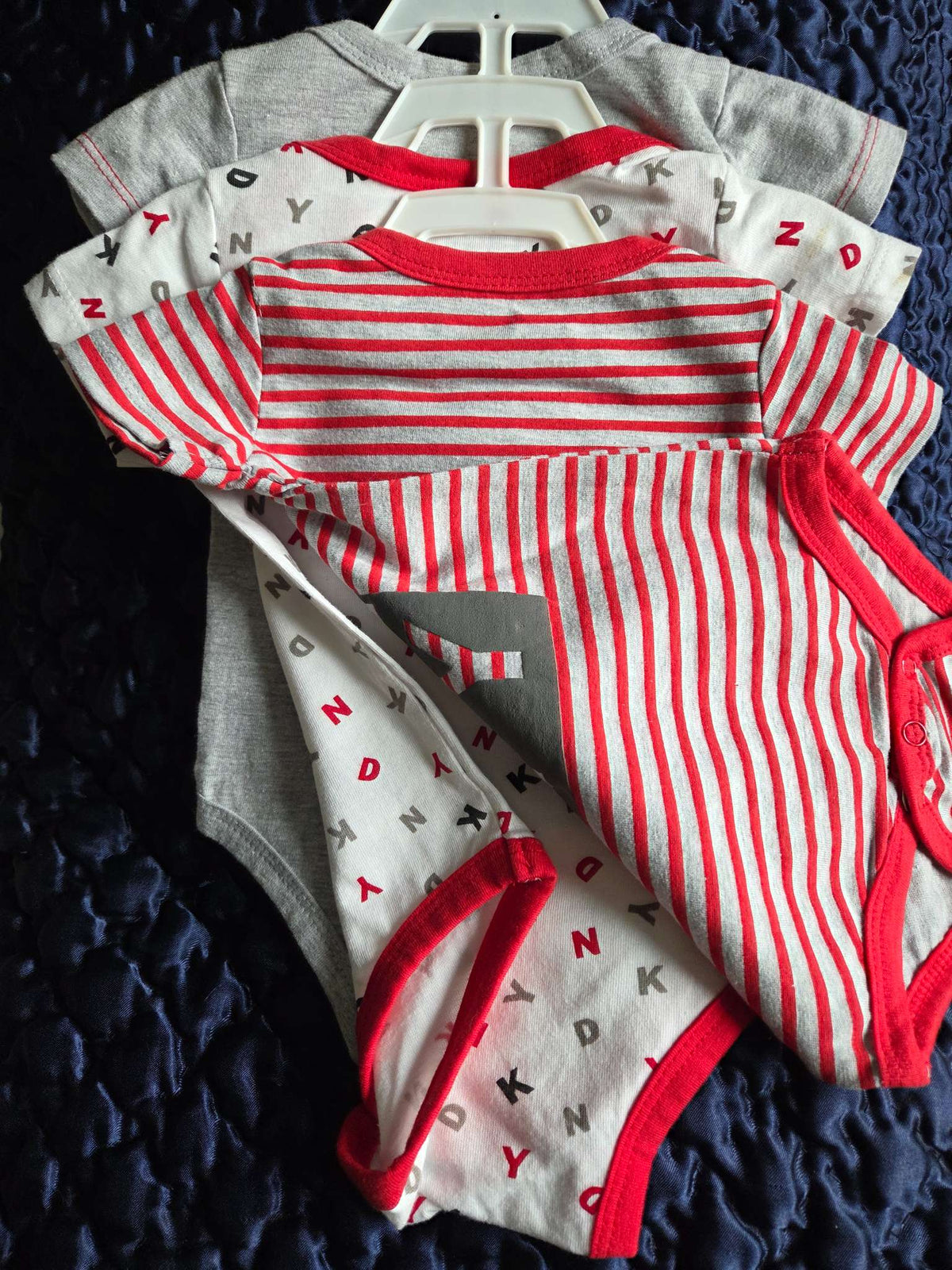 DKNY 3 piece onesie set, Kids 3 Month (0-3M)