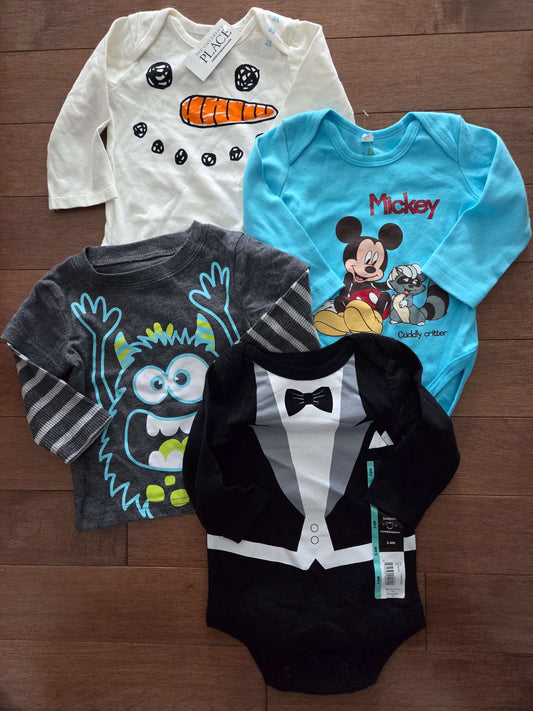 Onesie bundle- 4 items, Kids 6 Month (3-6M)