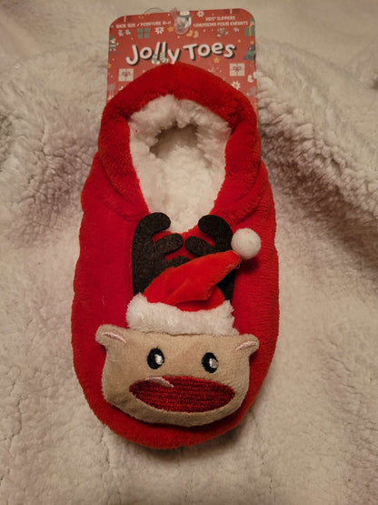 Jolly Toes Christmas theme slippers, Shoes 11 (Toddler:2-4yr)
