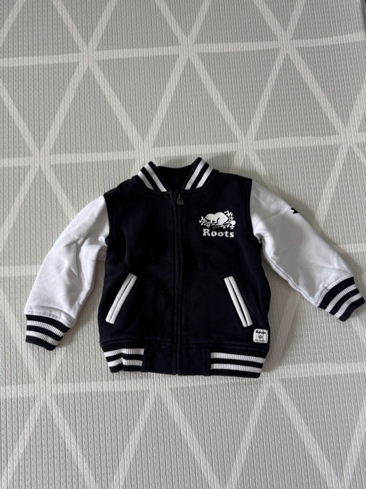 Roots Varsity Jacket – Black & White – 2T, Kids 2T