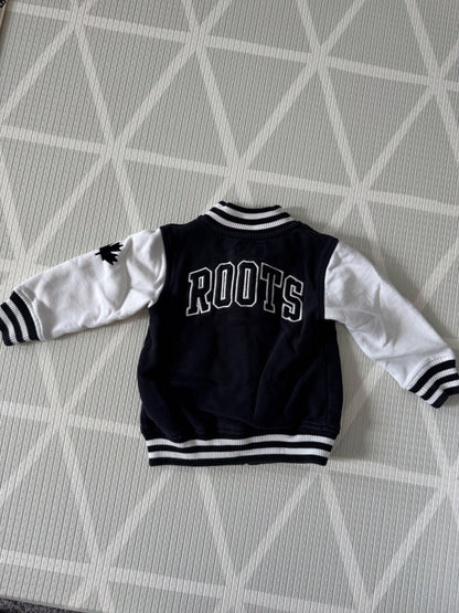Roots Varsity Jacket – Black & White – 2T, Kids 2T