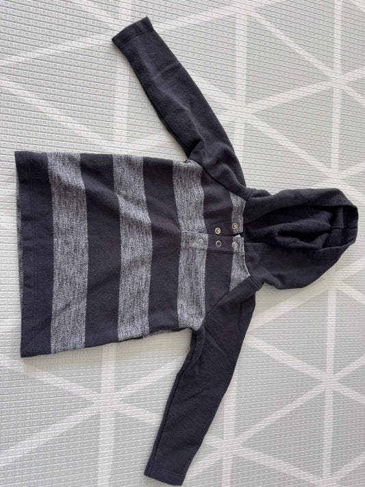 Old Navy Charcoal & Grey Striped Hoodie – 2T, Kids 2T