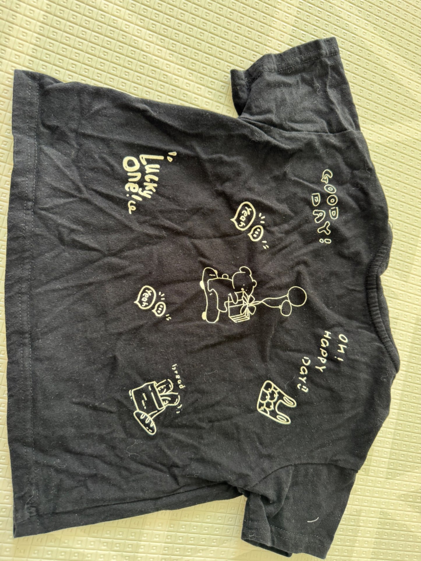 Black Cartoon Graphic T-Shirt – 2–3Y, Kids 2T
