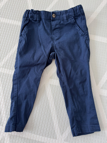 H&M Navy Chino Pants - 12-18M, Kids 18 Month (12-18M)