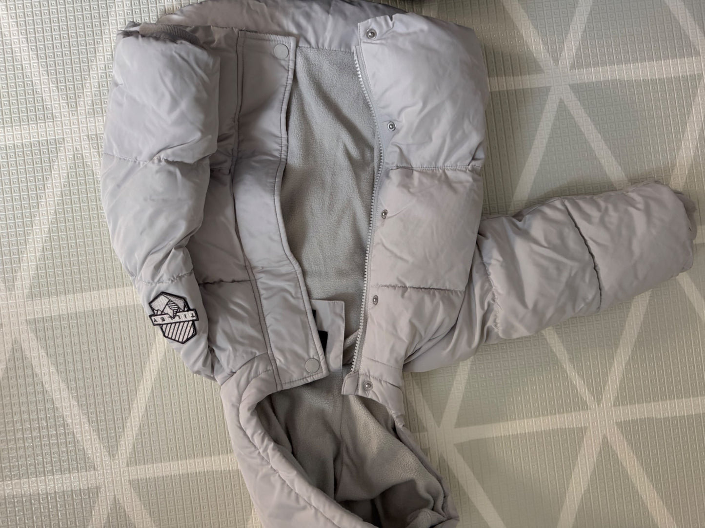 Tilley Kids Hooded Puffer Jacket 2-3Y Light Grey, Kids 2T