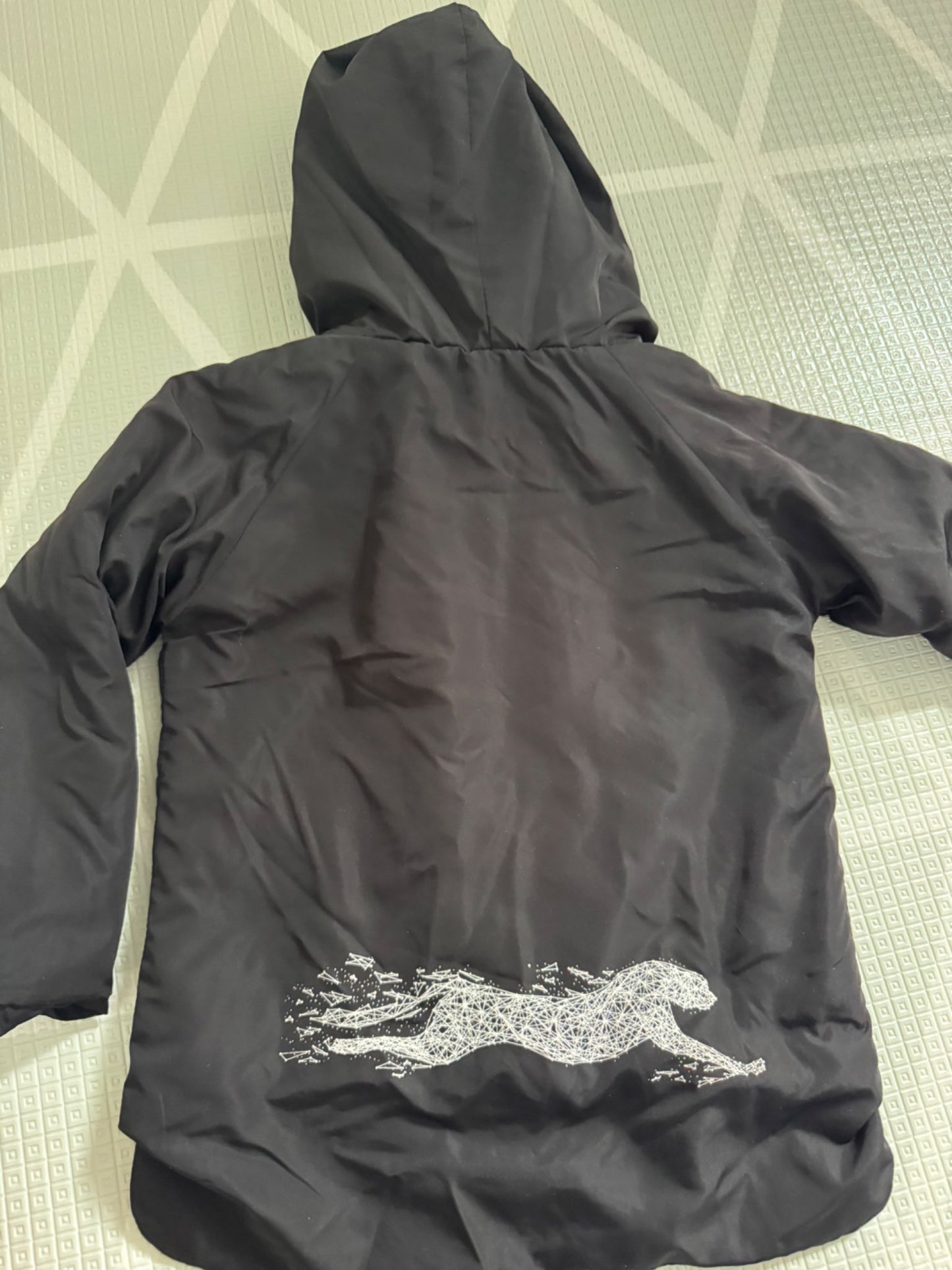 Tiny Tribe Hooded Fleece-Lined Jacket 3-4Y Black, Kids 3T