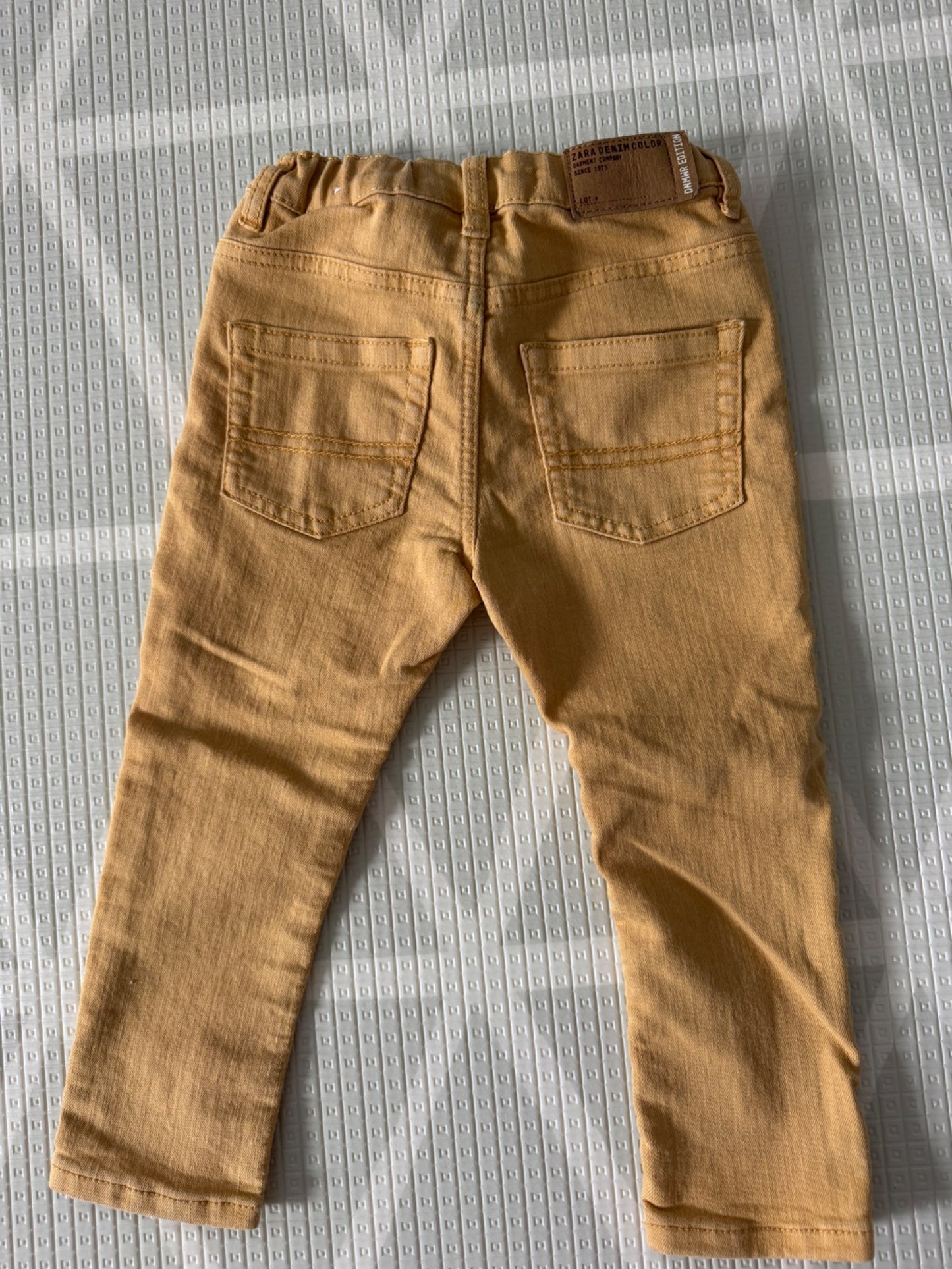 Zara Mustard Denim Jeans 18-24 months , Kids 24 Month (18-24M)