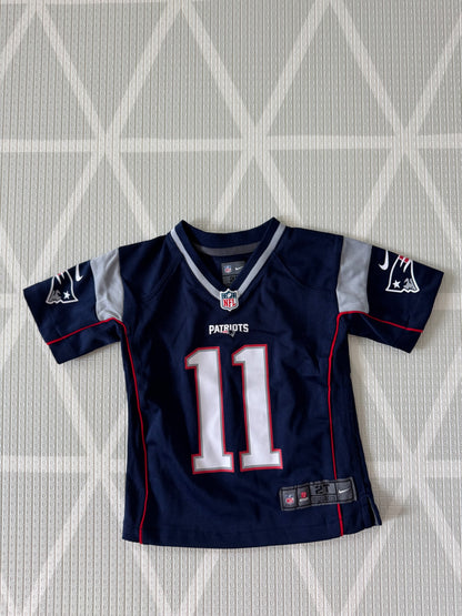 Nike NFL New England Patriots Edelman #11 Jersey 2T, Kids 2T