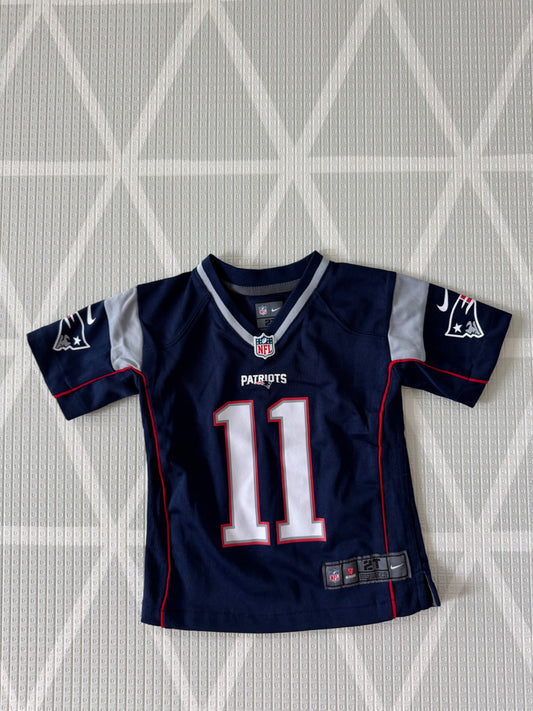 Nike NFL New England Patriots Edelman #11 Jersey 2T, Kids 2T
