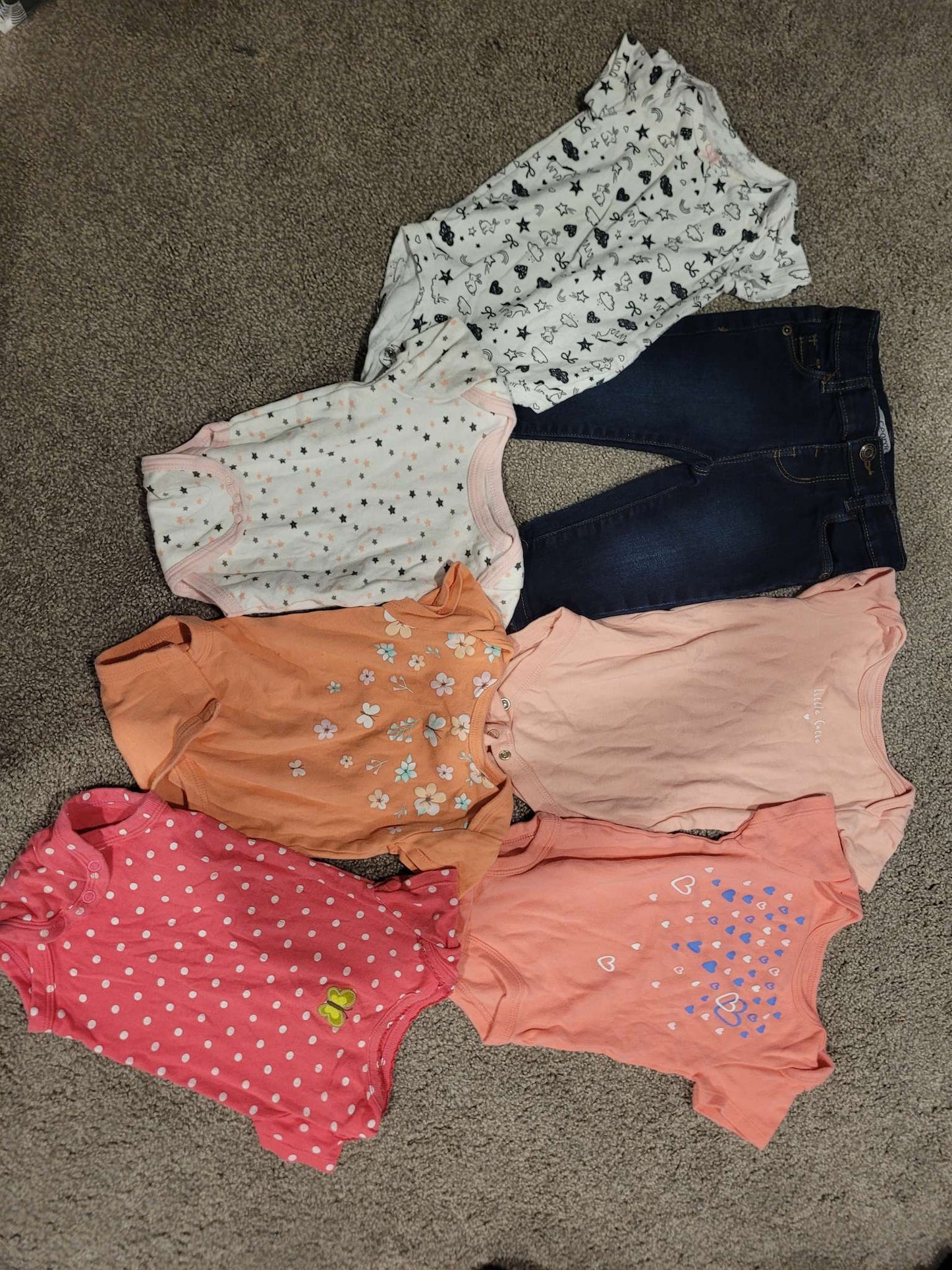 3-6 month clothing bundle onesies, shorts, pants, Kids 6 Month (3-6M)