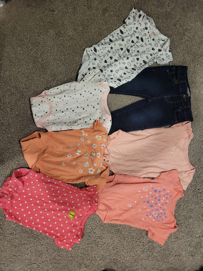 3-6 month clothing bundle onesies, shorts, pants, Kids 6 Month (3-6M)