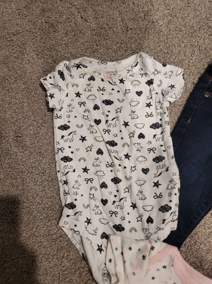 3-6 month clothing bundle onesies, shorts, pants, Kids 6 Month (3-6M)