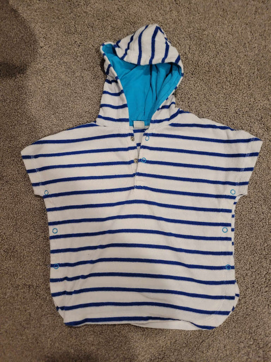 Baby towel poncho with hood and snaps , Kids 12 Month (9-12M)